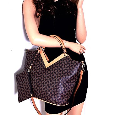 Monogram Two-Tone 4 in 1 Satchel Value SET MH-LHU112