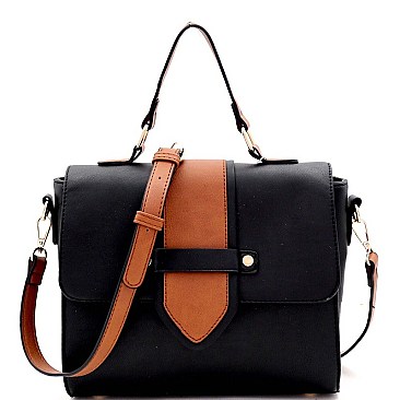 TWO WAY FLAP SATCHEL & SHOULDER BAG