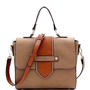 TWO WAY FLAP SATCHEL & SHOULDER BAG
