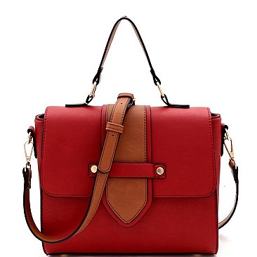 TWO WAY FLAP SATCHEL & SHOULDER BAG
