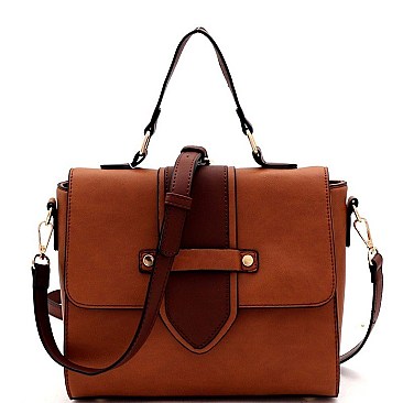 TWO WAY FLAP SATCHEL & SHOULDER BAG