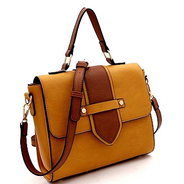 TWO WAY FLAP SATCHEL & SHOULDER BAG