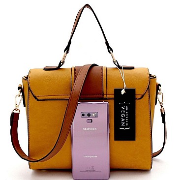 TWO WAY FLAP SATCHEL & SHOULDER BAG