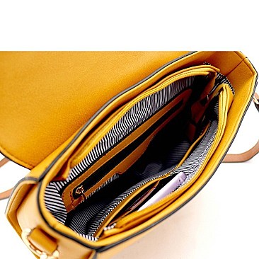 TWO WAY FLAP SATCHEL & SHOULDER BAG