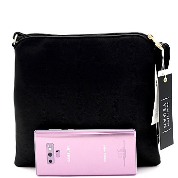 FRONT POCKET LEOPARD CROSS BODY MESSENGER