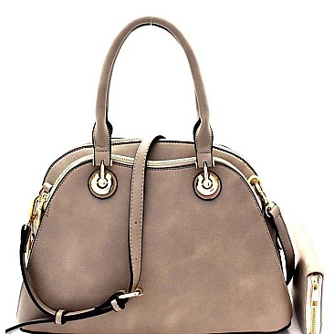 Multi-Compartment Dome Satchel Wallet SET MH-LMS0191W