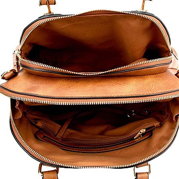 Multi-Compartment Dome Satchel Wallet SET MH-LMS0191W