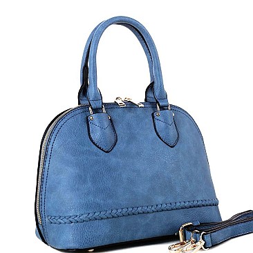 2Way Braided Medium Dome Satchel