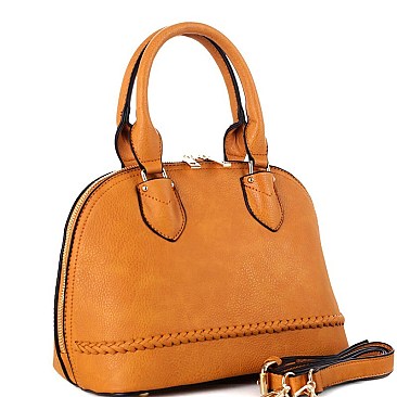 2Way Braided Medium Dome Satchel
