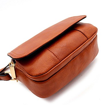 POCKET FRONT FLAP CROSS BODY MESSENGER