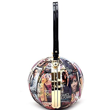 Obama Magazine Print Ball-Shaped Metal Frame RZ-MB5004