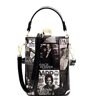JEWEL-TOP MAGAZINE PRINT MEDIUM SATCHEL