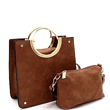 STRUCTURED 2 IN 1 METAL HANDLE SATCHEL