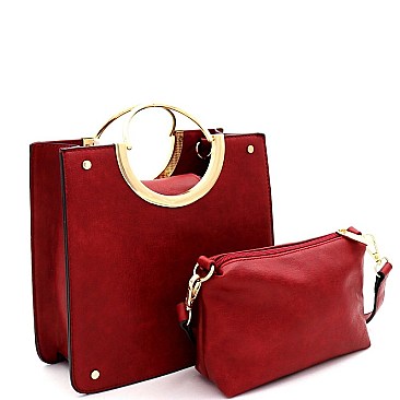 STRUCTURED 2 IN 1 METAL HANDLE SATCHEL