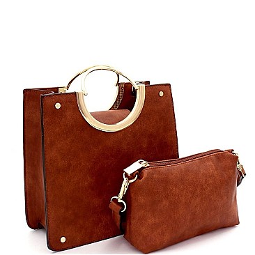 STRUCTURED 2 IN 1 METAL HANDLE SATCHEL
