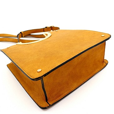 STRUCTURED 2 IN 1 METAL HANDLE SATCHEL