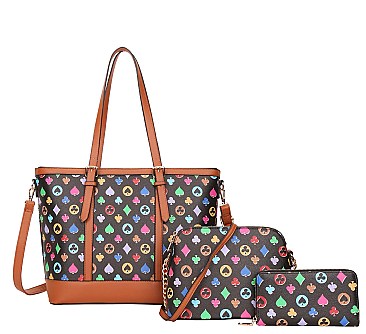 3 IN MONOGRAM TOTE WITH CROSS-BODY & WALLET