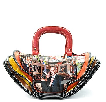Michelle Obama 2 Side Picture Accordion Satchel