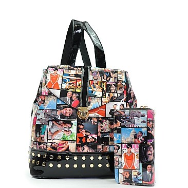 Michelle Obama Backpack With Matching Wallet