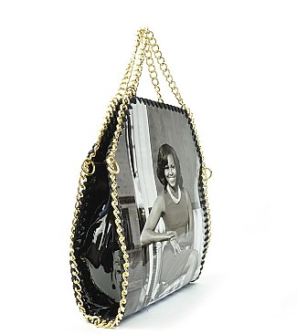Michelle Obama Chain Accent Classic Satchel