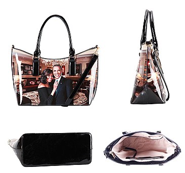 2 in 1 Michelle Obama Magazine Cover Satchel AND TOTE