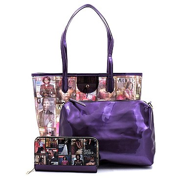 Magazine Cover Collage See Thru 3-in-1 Shopper
