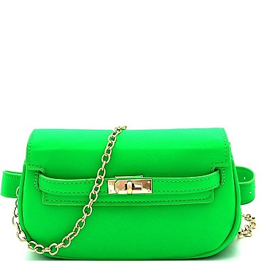 CHAIN STRAP CROSS BODY FANNY PACK