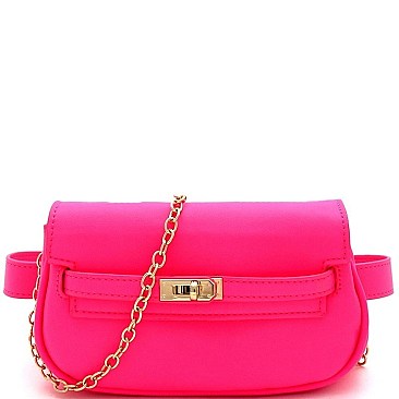 CHAIN STRAP CROSS BODY FANNY PACK