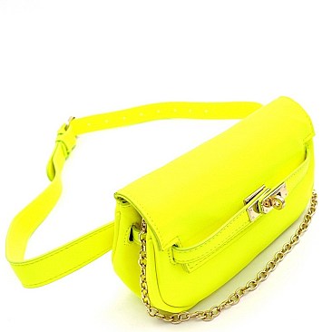 CHAIN STRAP CROSS BODY FANNY PACK