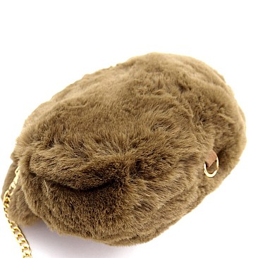 Convertible Faux-Fur Bear Doll Novelty Backpack Cross Body