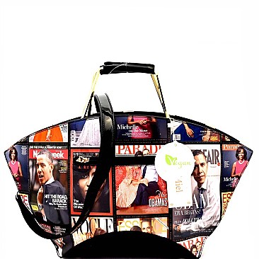 Obama Handbags Patent Satchel Wallet SET PQ0291W