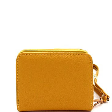 Small Bow Accent Bi-Fold Wristlet Wallet