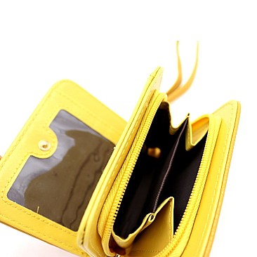 Small Bow Accent Bi-Fold Wristlet Wallet