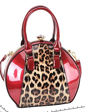 Animal Print Jewel Top Handbags & Wallet sets