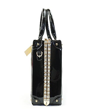 MICHELLE OBAMA JEWEL TOP-SIDE BOXY SATCHEL