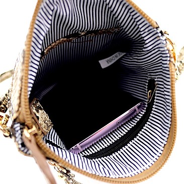 Snake Print Multi-Color Wristlet Cross Body