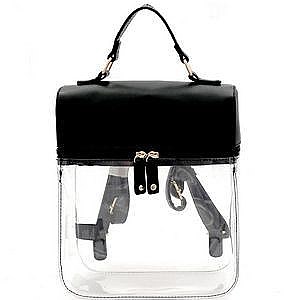 Transparent Clear Boxy Fashion Backpack