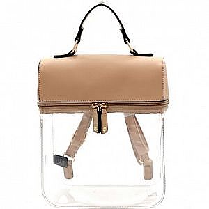 Transparent Clear Boxy Fashion Backpack