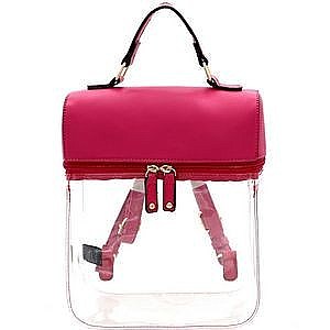 Transparent Clear Boxy Fashion Backpack