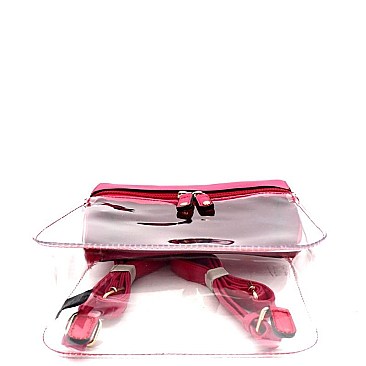 Transparent Clear Boxy Fashion Backpack