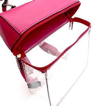Transparent Clear Boxy Fashion Backpack