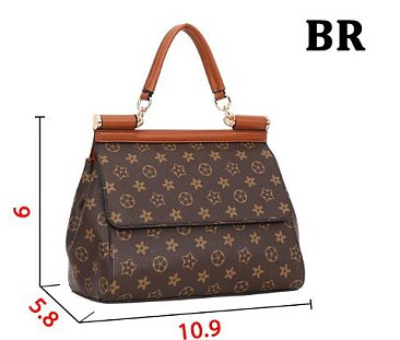 2- In-1 Monogram Doctor Design Handbag with Wallet
