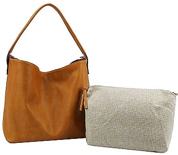 2 IN 1 REVERSIBLE TRENDY SATCHEL WITH LONG STRAP