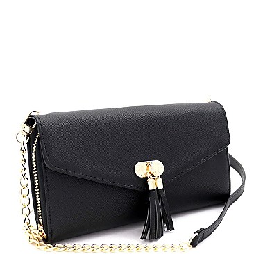 Versatile Tassel Accent Smartphone-Friendly Wallet Cross Body