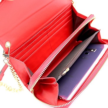 Versatile Tassel Accent Smartphone-Friendly Wallet Cross Body