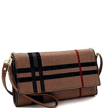 CHECKERED CELLPHONE HOLDER WALLET & CROSS BODY