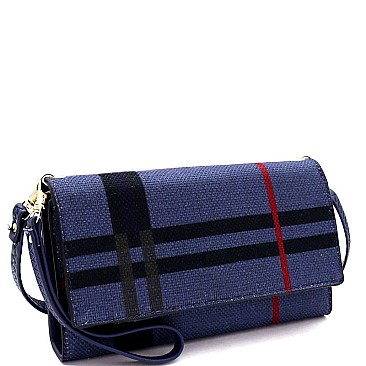 CHECKERED CELLPHONE HOLDER WALLET & CROSS BODY