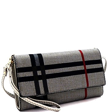 CHECKERED CELLPHONE HOLDER WALLET & CROSS BODY
