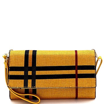 CHECKERED CELLPHONE HOLDER WALLET & CROSS BODY