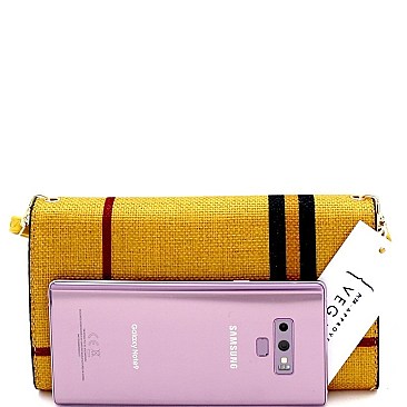 CHECKERED CELLPHONE HOLDER WALLET & CROSS BODY